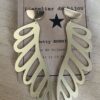 boucle d'oreille puce acier inoxydable doré aile ange