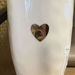 Mug blanche , coeur doré